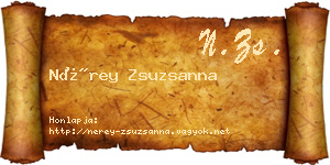 Nérey Zsuzsanna névjegykártya